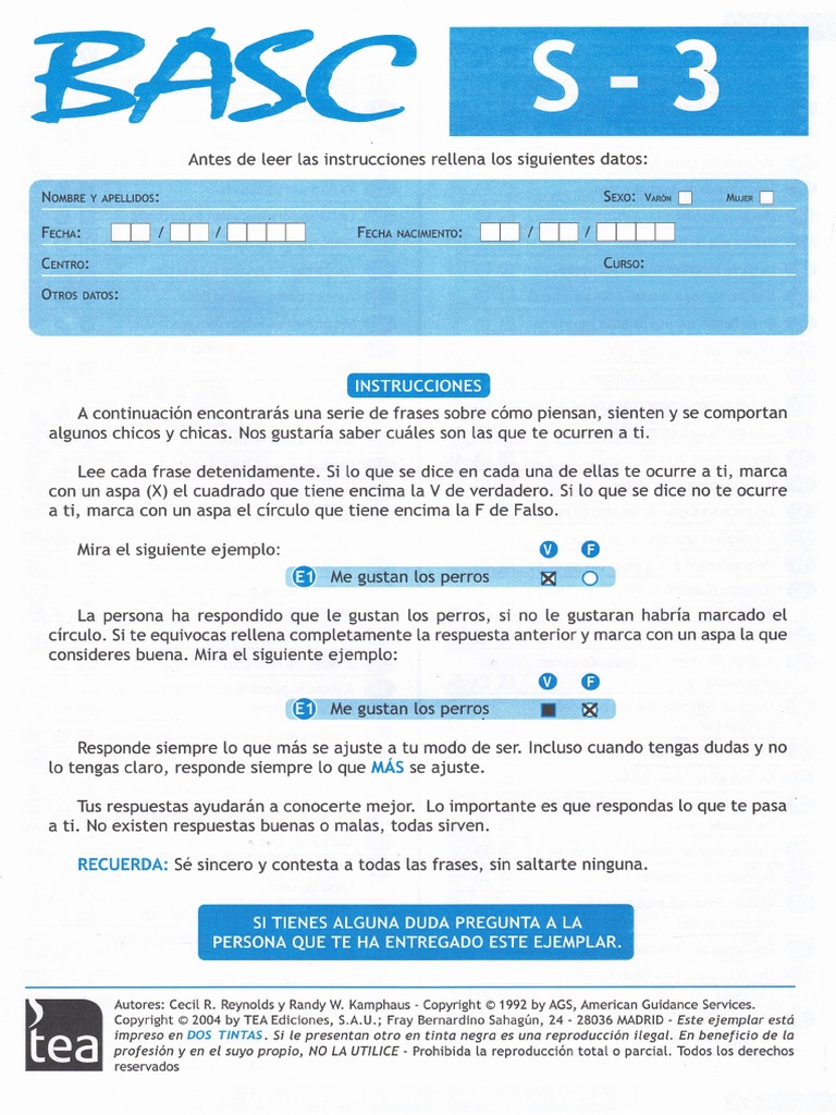 Basc S3 | PDF