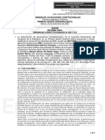 Razón del Informe Final de las Denuncias Constitucionales Nº 209 y 231 contra Zoraida Ávalos. 