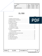 Updated specifications and dimensions for Komatsu DL550 wheel loader