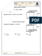 Volume and Surface Area of Cuboid