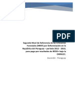 Segundo Nivel de Referencia de Las Emisiones Forestales (NREF) Por Deforestación en La República Del Paraguay - 2012 - 2019