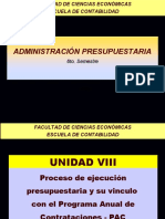 Unidad VIII Proceso de Ejecución Presupuestaria y Su Vinculo Con El PAC