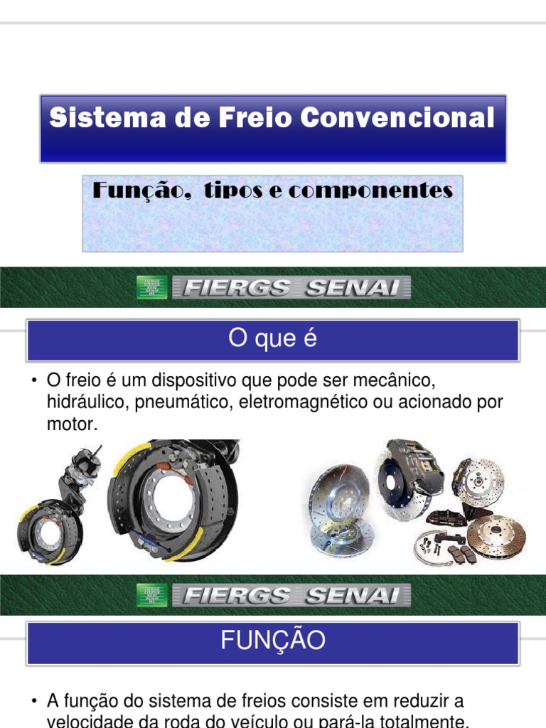 Componentes do Sistema de Freio Convencional | PDF | Freio | Motores