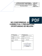 P.02 No Conformidad, Acción Correctiva, Preventivas y Oportunidad de Mejora.V02