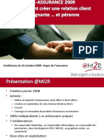 Conférence Du 22 Octobre 2009 - Argus de L'assurance