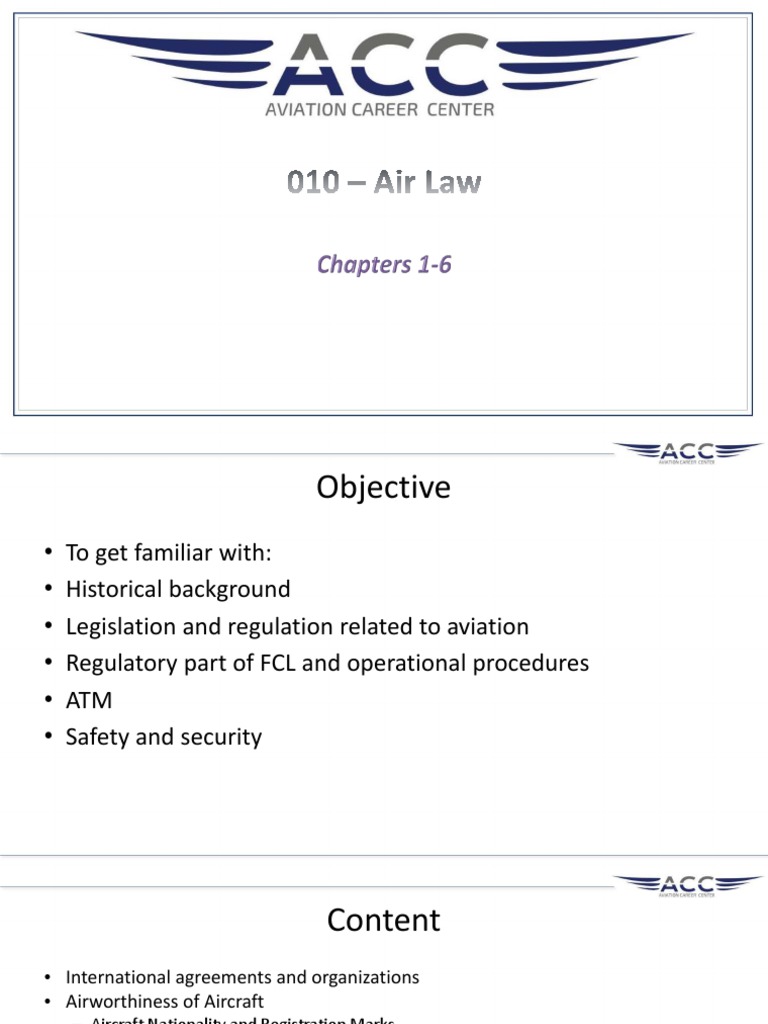 Overview of International Air Law | PDF | Instrument Flight Rules | Air ...