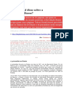 Dunker, C. O Que Freud Disse Sobre A Revolução Russa