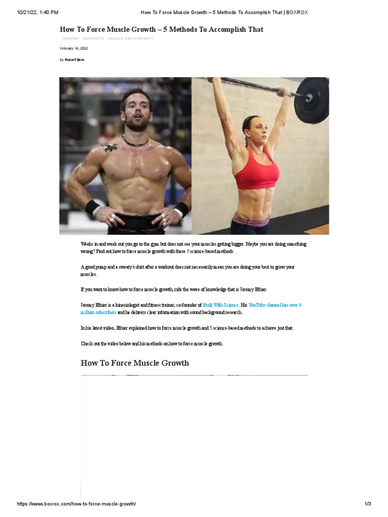 5 Science-Based Muscle Growth Methods | PDF | Weight Training | Muscle ...