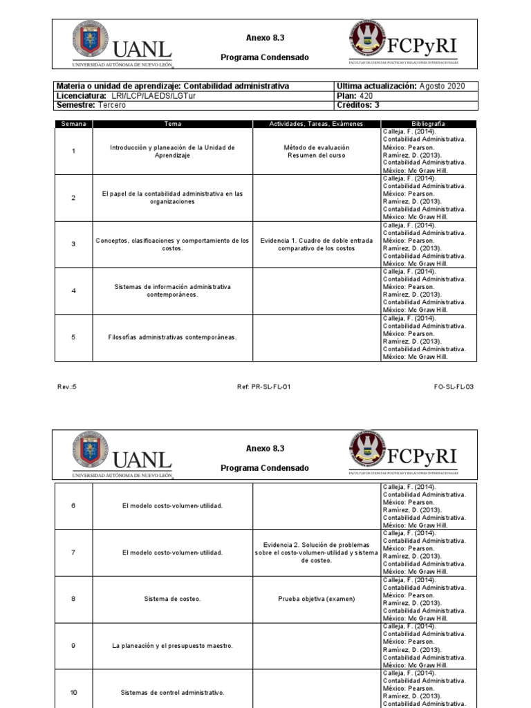 Pc Contabilidad Administrativa Pdf Contador Contabilidad