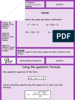 1.3 Solving Quadratic Equations - Quadratic Formula