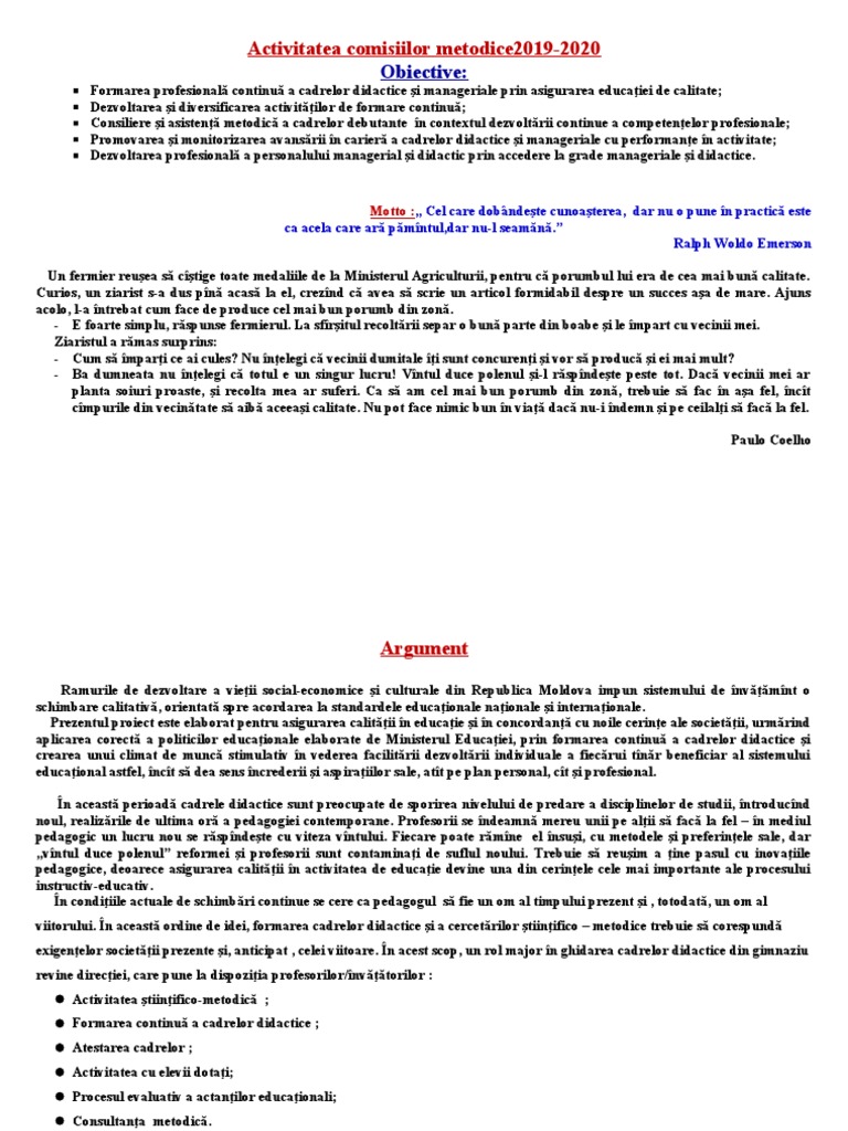 Proiectare Activ - Metod.cmşe | PDF