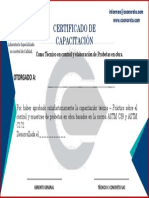 Certificado de Capacitación.