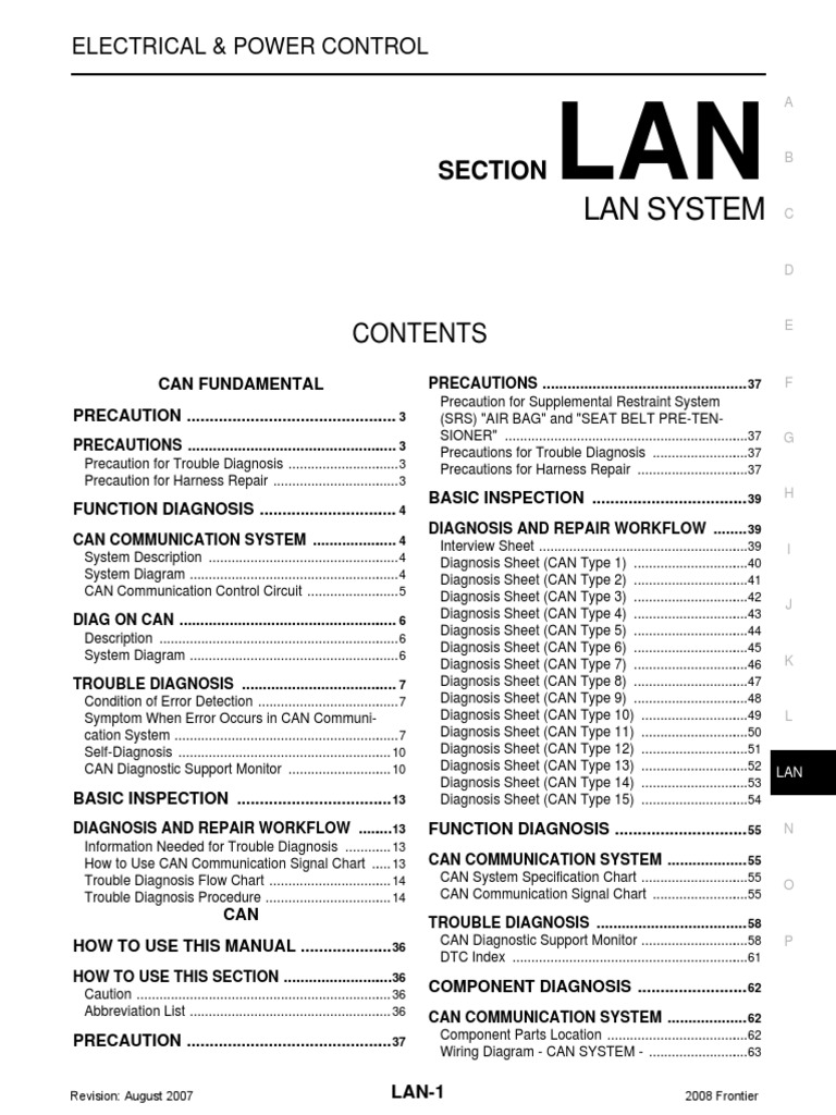 LAN System (Section LAN) | PDF | Medical Diagnosis | Communications System