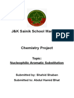 J&K Sainik School Manasbal Chemistry Project on Nucleophilic Aromatic Substitution