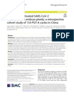 My Research On Impact of Inactivated SARS-CoV-2 Vaccination On Embryo Ploidy.