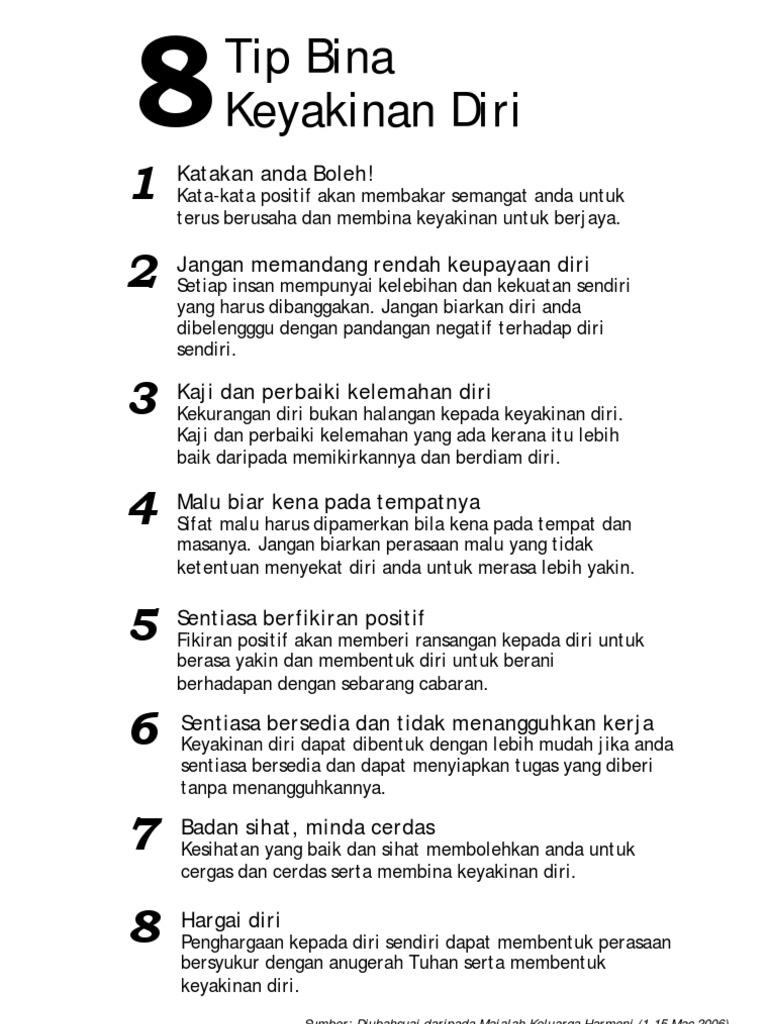 Tips Membangun Keyakinan Diri | PDF