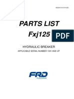 Parts List for Hydraulic Breaker