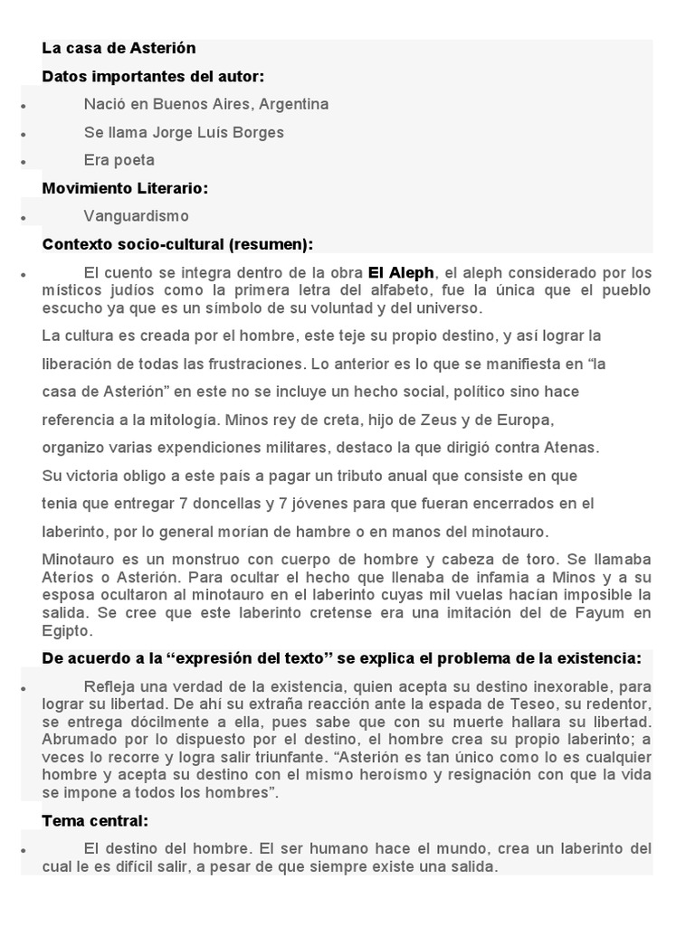 Casa de Asterion | PDF | Minotauro