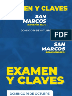 San Marcos Examen y Claves Domingo 16 Octubre