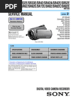 Sony DCR-SR62 Camcorder Service Manual