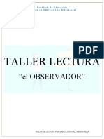 TALLER LECTURA (EL OBSERVADOR) Felipe Arzola - Leslie Flores