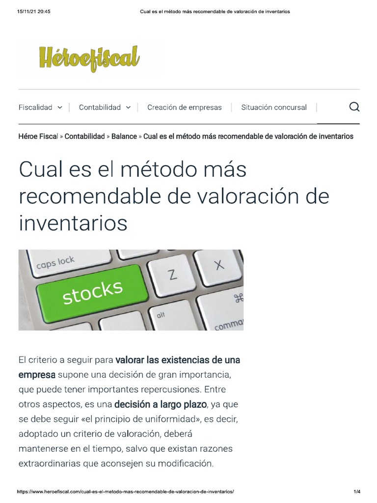 Ventajas Desventajas FIFO, LIFO, PMP | PDF