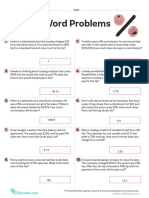 Percent Word Problems: Solve Each Problem