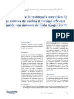 Evaluación de La Resistencia Mecánica de La Madera de Melina Unida Con Uniones Finger-Joint - González