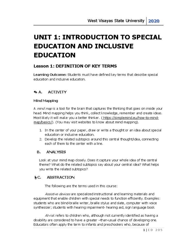 Ed 205 Module Final Pdf Inclusion Education Special Education