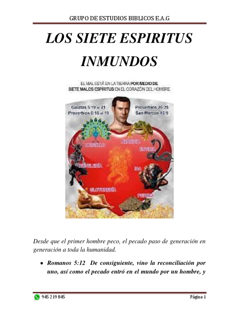 Los Siete Espíritus Inmundos en la Biblia | PDF | Demonios | Pecado