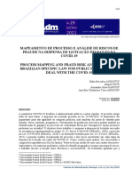 Mapeamento de processos e análise de riscos de fraude na dispensa de licitação em razão da COVID-19