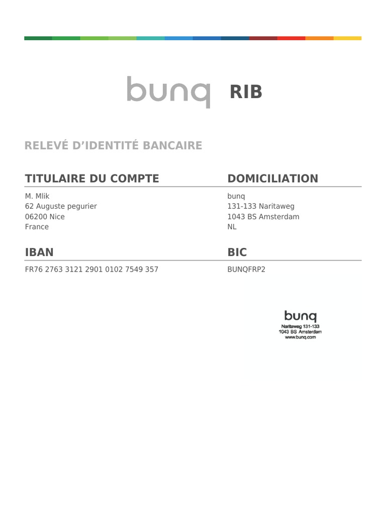 comment avoir un rib francais revolut