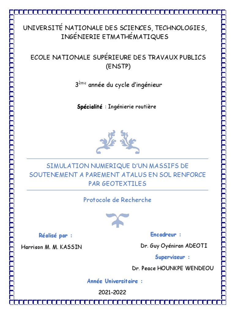 Simulation des murs Atalus en sol renforcé | PDF | Béton | Ingénierie ...