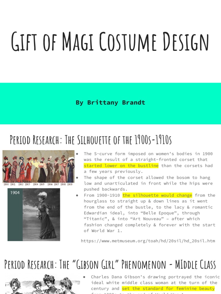 Costume Design Project 1 1 PDF Human Body Clothing