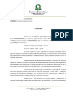 Despacho e Parecer em Processo Administrativo Interno