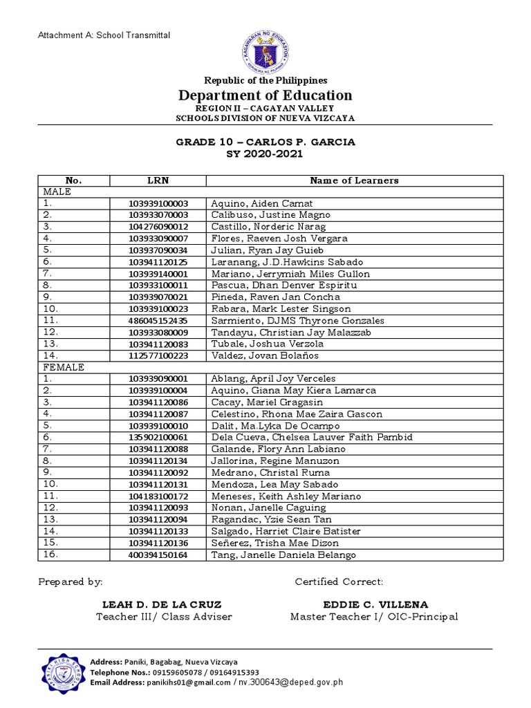 Graduation Moving Up Attachment C | PDF