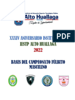 Bases Del Campeonato Deportivo Aniversario 2022