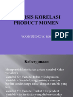 Analisis Korelasi Product Momen: Wahyuning W, M.Si