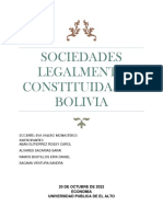 Sociedades Legalmente Constituidas en Bolivia 3.0