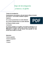 Trabajo de Investigación El Globo y Las Tuercas