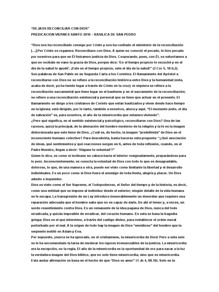 Reconciliación con Dios: Mensaje de Esperanza | PDF | Amor | Pecado