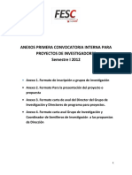 Anexos convocatoria investigación FESC