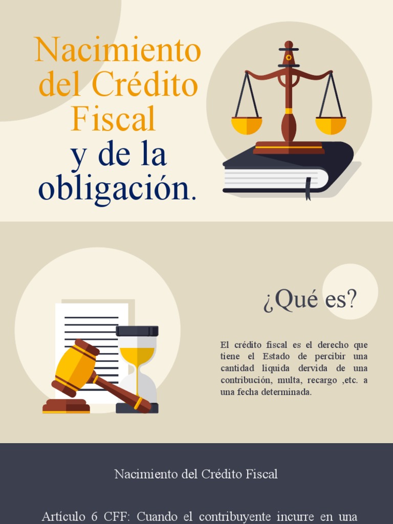 Nacimiento Del Credito Fiscal Derecho PDF Crédito Finanzas y
