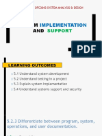 Topic 5.2 - System Implementation and Support