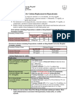 Updated Guidelines For Calcium Replacement in Hypocalcemia