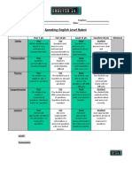Oral Placement Rubric