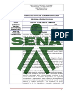 Programa Control de Calidad de Alimentos SENA