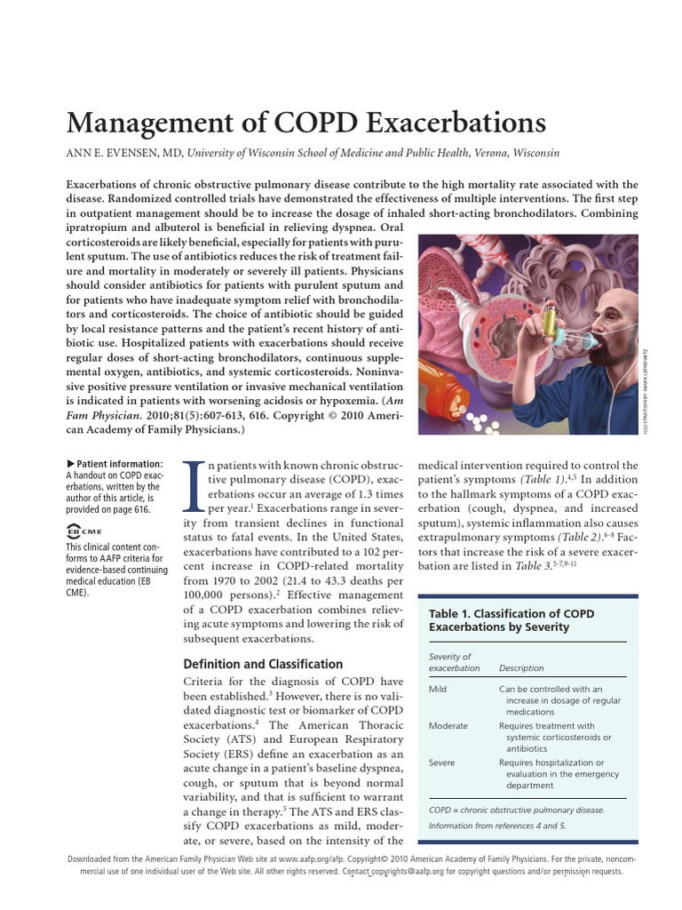 Management of COPD Exacerbations | PDF | Chronic Obstructive Pulmonary ...