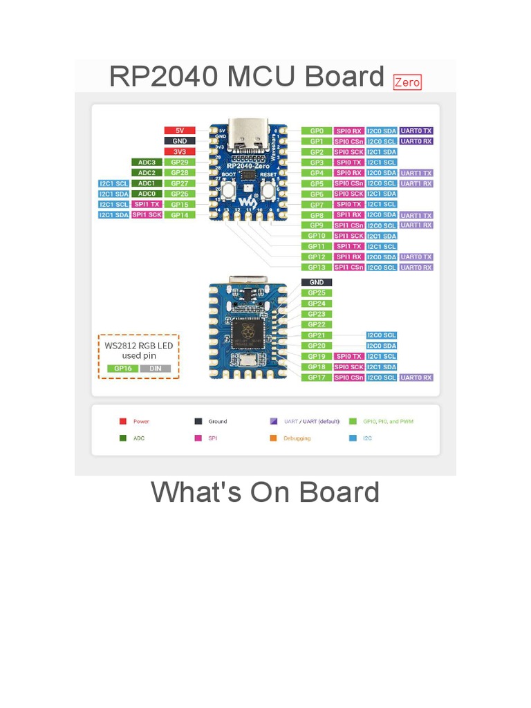 RP2040 MCU Board Zero Overview | PDF | Computers | Technology & Engineering