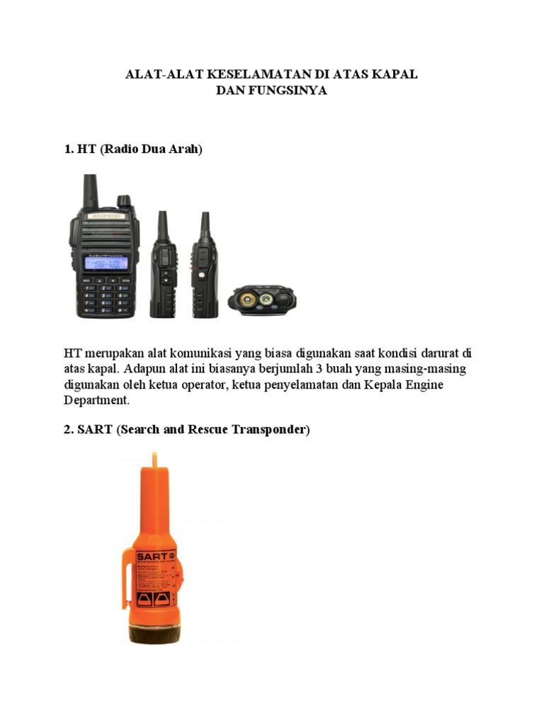 Alat Alat Keselamatan Di Atas Kapal Pdf